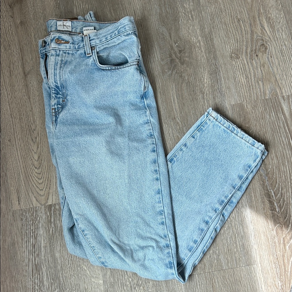 Calvin Klein Jeans Light Blue High-Rise Straight Leg Jeans